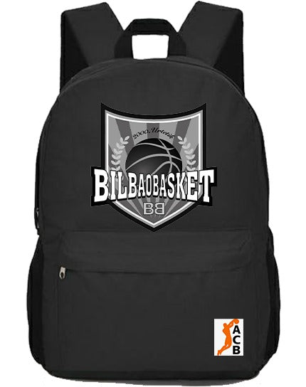 MOCHILA BILBAO BALONCESTO HOMBRE Y MUJER COLOR NEGRO