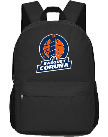 MOCHILA CORUÑA BALONCESTO HOMBRE Y MUJER COLOR NEGRO