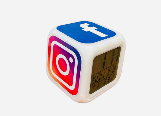 RELOJ DESPERTADOR FACEBOOK INSTAGRAM WATSHAP